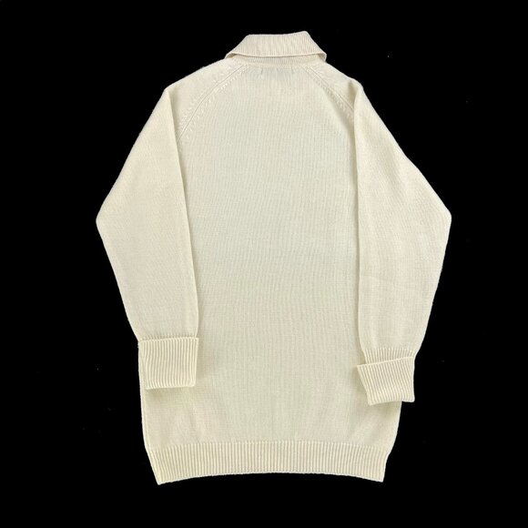 Evan Picone 100% Lambswool Wool Collared Cream Vintage Sweater Womens M - Picture 5 of 6